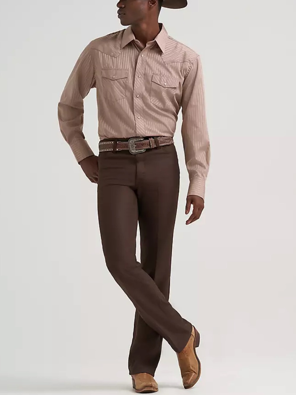NWT‎ Wrangler Brown Wrancher Boot Jean Regular Fit Boot Cut Polyester Pant 30/34